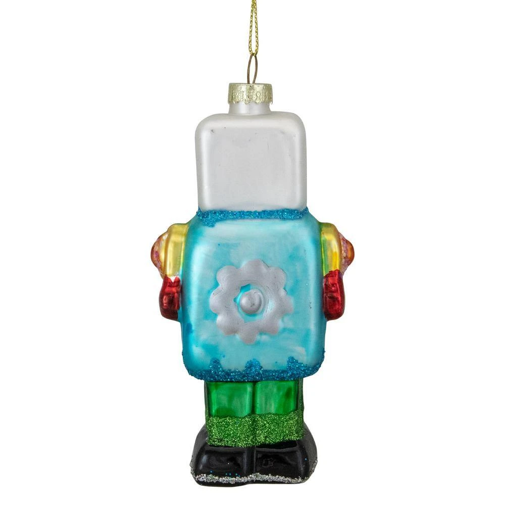 Northlight 4.75 In. Multi-Colored Glass Robot Christmas Ornament 4 Northlight 4.75 In. Multi-Colored Glass Robot Christmas Ornament - Image 4