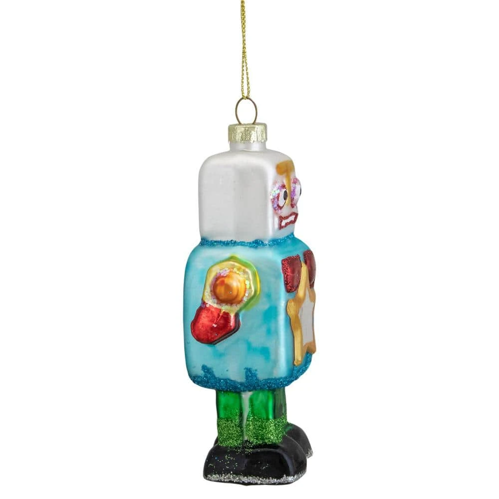 Northlight 4.75 In. Multi-Colored Glass Robot Christmas Ornament 3 Northlight 4.75 In. Multi-Colored Glass Robot Christmas Ornament - Image 3