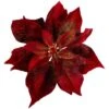Northlight 9 In. Red Artificial Poinsettia Clip-On Christmas Ornament -Northlight Shop northlight single christmas ornaments 34314288 64 1000