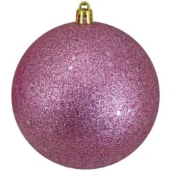 Northlight 4 In. Bubblegum Pink Shatterproof 4-Finish Christmas Ball Ornaments (12-Count) -Northlight Shop northlight single christmas ornaments 34727908 1f 1000