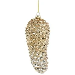 Northlight Pine Cone Glass Christmas Ornament-7.25 In. Gold