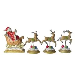 Northlight 9.5 In. Santa And Reindeer Christmas Stocking Holders (Set Of 4) -Northlight Shop northlight stocking holders 32915469 4f 1000