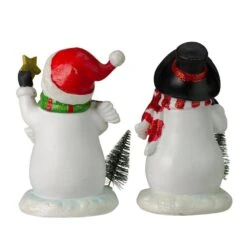 Northlight 7.25 In. Glitter Dusted Snowman Christmas Stocking Holders (Set Of 2) -Northlight Shop northlight stocking holders 33534868 4f 1000