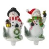 Northlight 7.25 In. Glitter Dusted Snowman Christmas Stocking Holders (Set Of 2) -Northlight Shop northlight stocking holders 33534868 64 1000