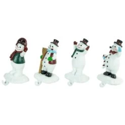 Northlight Winter Ready Glitter Snowman Christmas Stocking Holders-7in.-Set Of 4 -Northlight Shop northlight stocking holders 35246853 4f 1000