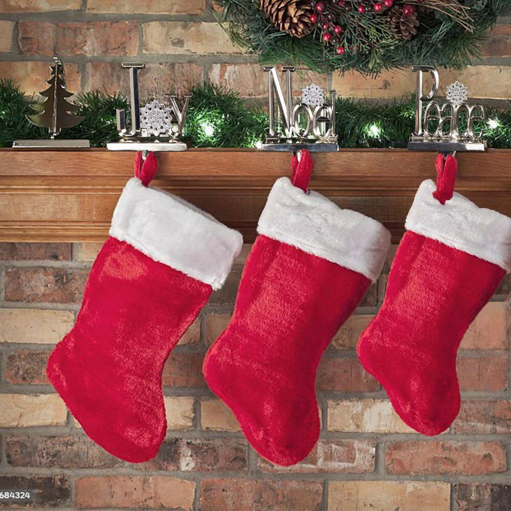 Northlight Peace Joy And Noel Metal Christmas Stocking Holders-6.5in.-Set Of 3 7 Northlight Peace Joy And Noel Metal Christmas Stocking Holders-6.5in.-Set Of 3 - Image 7