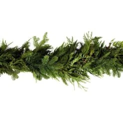 25 Ft. Fresh Cut Mixed Garland With Fragrant Red Cedar, Noble Fir, And Douglas Fir