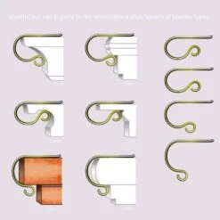 3 In Silver Stocking Holder (4-Pack) -Northlight Shop original mantleclip stocking holders mc0404 4f 1000