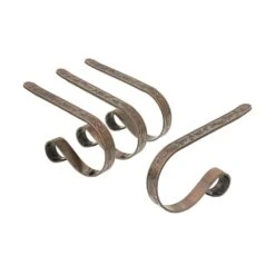 Oil-Rubbed Bronze Embossed Holly Stocking Holder (4-Pack)