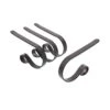 2.5 In. Steel Matte Black MantleClip Stocking Holder (4-Pack)