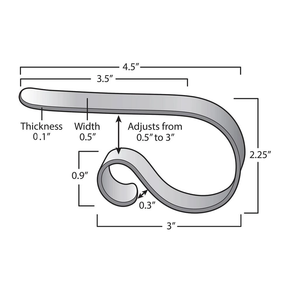 2.5 In. Steel Matte Black MantleClip Stocking Holder (4-Pack) 6 2.5 In. Steel Matte Black MantleClip Stocking Holder (4-Pack) - Image 6