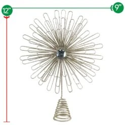 Flower Sunburst Tree Topper - Christmas Glitter Holiday Starburst Decoration -Northlight Shop ornativity christmas tree toppers or 113 44 1000