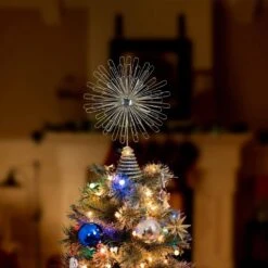 Flower Sunburst Tree Topper - Christmas Glitter Holiday Starburst Decoration -Northlight Shop ornativity christmas tree toppers or 113 4f 1000