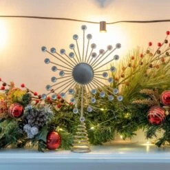 Jewel Star Tree Topper - Gold Glitter Sparkling Metal Wire Star Topper With Sparkly Gem Finish Tree Top Decor -Northlight Shop ornativity christmas tree toppers or 157 1f 1000