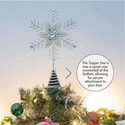 Glitter Snowflake Tree Topper - Silver And Gold Bare Branches Sparkling Gem Christmas Star Tree Top Decor -Northlight Shop ornativity christmas tree toppers or 168 4f 1000