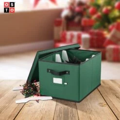 10 In. Green Polyester 600 Denier Oxford Christmas Light Storage Box (800-Light Bulbs) 7 10 In. Green Polyester 600 Denier Oxford Christmas Light Storage Box (800-Light Bulbs) -Northlight Shop osto christmas light storage osd 110 grn h 1f 1000