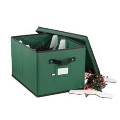10 In. Green Polyester 600 Denier Oxford Christmas Light Storage Box (800-Light Bulbs) 6 10 In. Green Polyester 600 Denier Oxford Christmas Light Storage Box (800-Light Bulbs) -Northlight Shop osto christmas light storage osd 110 grn h 4f 1000