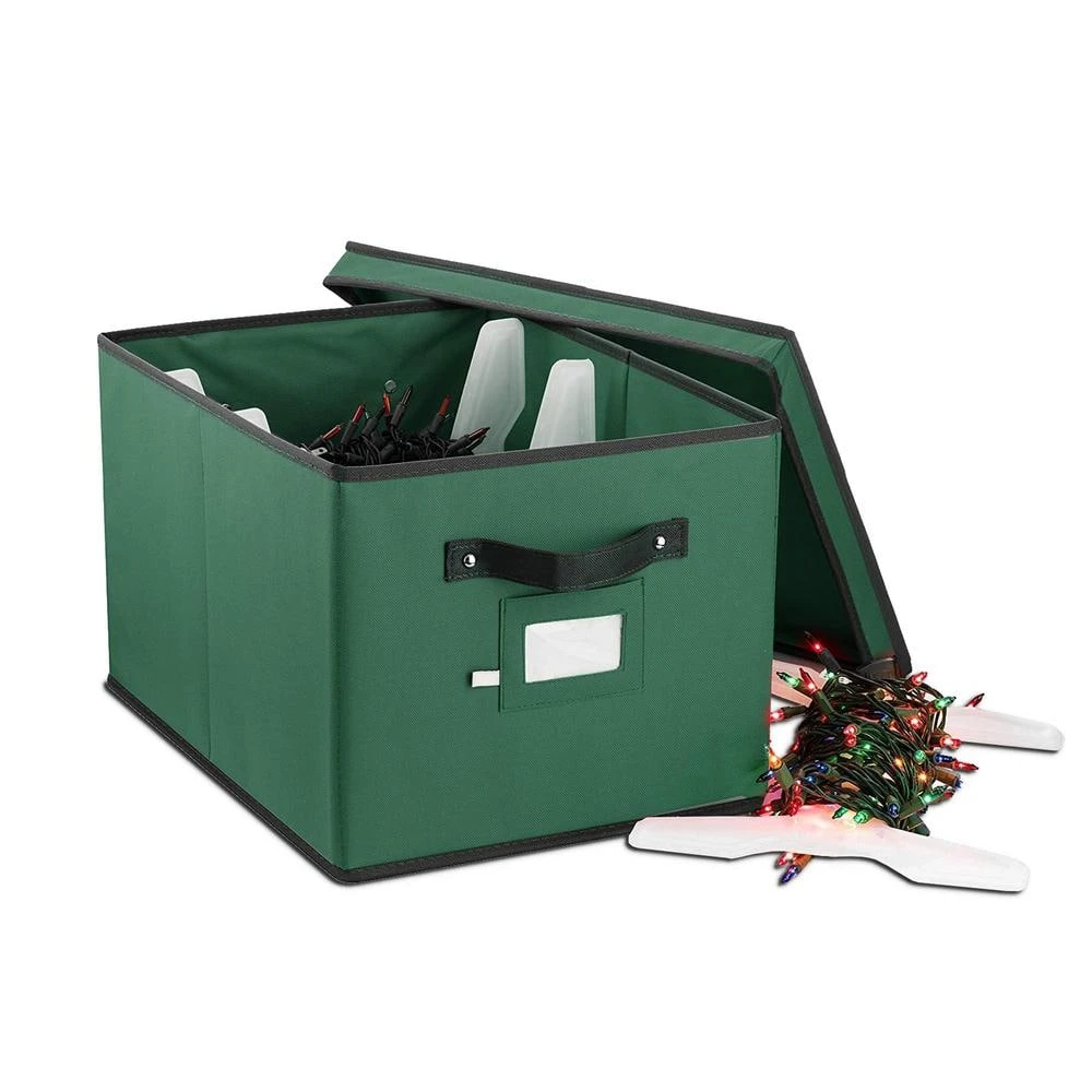 10 In. Green Polyester 600 Denier Oxford Christmas Light Storage Box (800-Light Bulbs) 3 10 In. Green Polyester 600 Denier Oxford Christmas Light Storage Box (800-Light Bulbs) - Image 3