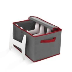 10 In. Gray Non-Woven Christmas Light Storage Box (800 Light Bulbs)