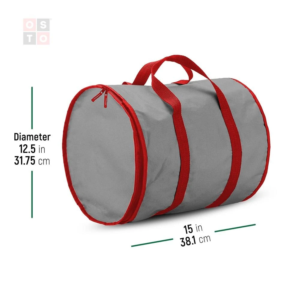 15 In. Gray Non-Woven Christmas Light Storage Bag With 3 Cardboard Wraps 4 15 In. Gray Non-Woven Christmas Light Storage Bag With 3 Cardboard Wraps - Image 4