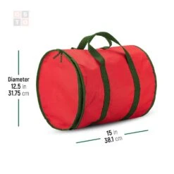 15 In. Red Non-Woven Christmas Light Storage Bag With 3 Cardboard Wraps -Northlight Shop osto christmas light storage osp 117 rd h 1f 1000