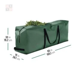 Green Tear Proof Artificial Tree Storage Bag For Trees Up To 9 Ft. Tall -Northlight Shop osto christmas tree storage osd 103 grn h 4f 1000