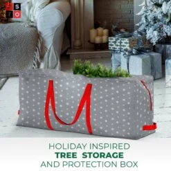 Gray Waterproof Artificial Tree Storage Bag For Trees Up To 9 Ft. Tall -Northlight Shop osto christmas tree storage osd 103 sl h 4f 1000