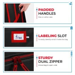 Black Waterproof Artificial Tree Storage Bag For Trees Up To 9 Ft. Tall -Northlight Shop osto christmas tree storage osd 115 blk h 4f 1000