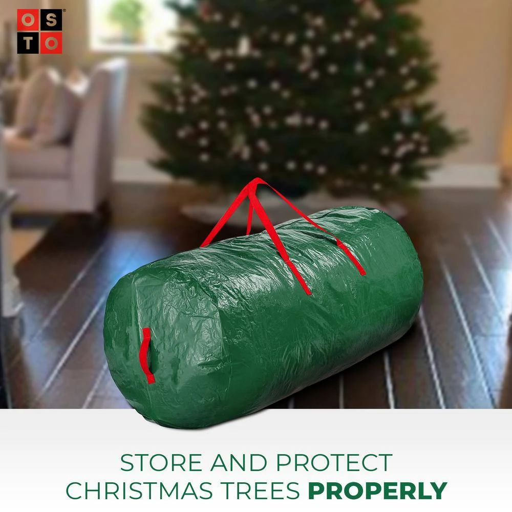 Green Waterproof Artificial Tree Storage Bag For Trees Up To 7.5 Ft. Tall 2 Green Waterproof Artificial Tree Storage Bag For Trees Up To 7.5 Ft. Tall - Image 2