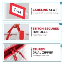 White Rolling Artificial Tree Storage Bag For Trees Up To 9 Ft. Tall -Northlight Shop osto christmas tree storage osp 110 wht h 4f 1000