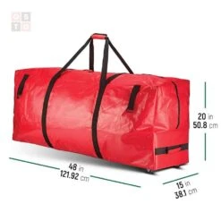 Red Heavy-Duty Artificial Tree Storage Bag For Trees Up To 7.5 Ft. Tall -Northlight Shop osto christmas tree storage osy 122 rd h 4f 1000