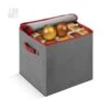 13.5 In. Gray Non-woven Ornament Storage Box (64-Ornaments) -Northlight Shop osto decoration storage osp 109 gray h 64 1000