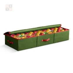 40 In. Green Non-woven Ornament Storage Box (120-Ornaments) -Northlight Shop osto decoration storage osp 125 grn h c3 1000