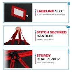 30 In. Black Christmas Tear Proof X-Strong 600D Oxford Fabric Artificial Wreath Storage Protection Bag -Northlight Shop osto wreath storage osd 101 blk h 4f 1000