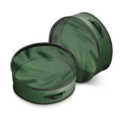 24 In. Artificial Green With Clear Top Nonwoven Christmas Wreath Storage Bag Holder (2-Pack)