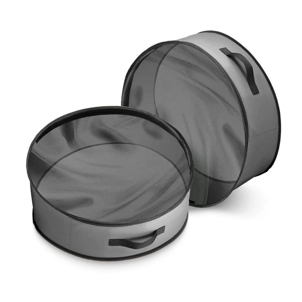 30 In. Artificial Gray With Clear Top Nonwoven Christmas Wreath Storage Bag Holder 2-Pack 1 30 In. Artificial Gray With Clear Top Nonwoven Christmas Wreath Storage Bag Holder 2-Pack