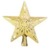 2.56 In. Christmas Tree Topper Light With 360 Rotating Projection, 6-Patterns And Adjustable Projection Range In Gold