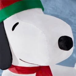 Peanuts 5.5 Ft Pre-Lit LED Airblown Snoopy And Woodstock Mailbox Christmas Inflatable -Northlight Shop peanuts christmas inflatables 21gm19615 a0 1000