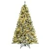 6 Ft. Green Pre-Lit Snow Flocked Hinged Artificial Christmas Tree With 928 Tips And Metal Stand -Northlight Shop pre lit christmas trees 8ck23 cm442us 64 1000