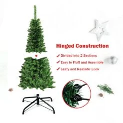 4.5 Ft. Pre-Lit LED Fir Pencil Slim Artificial Christmas Tree -Northlight Shop pre lit christmas trees m22 8cm70 4f 1000