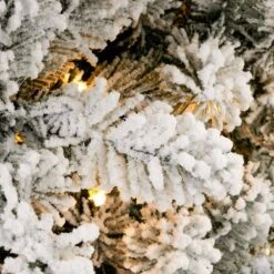 3 Pcs Flocked Pre-Lit Artificial Christmas Tree Set With Lights,4ft 5ft 6ft Premium Christmas Tree Set For Holiday Decor -Northlight Shop pre lit christmas trees px283312aafyf 44 1000