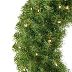 24 In. Pre-Lit Battery-Operated Artificial Christmas Wreath 9 24 In. Pre-Lit Battery-Operated Artificial Christmas Wreath -Northlight Shop puleo international christmas garland 5990 w24lw05 bo fa 1000