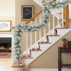 20 Ft. Green Unlit Flocked Artificial Christmas Garland With Pine Cones 6 20 Ft. Green Unlit Flocked Artificial Christmas Garland With Pine Cones -Northlight Shop puleo international christmas garland fk 0999 gf20 10 31 1000