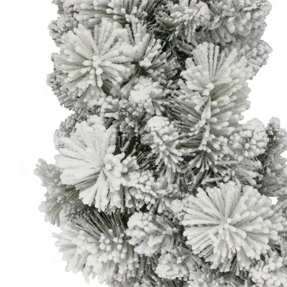 20 Ft. Green Unlit Flocked Artificial Christmas Garland With Pine Cones 4 20 Ft. Green Unlit Flocked Artificial Christmas Garland With Pine Cones - Image 4