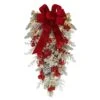 28 In. Battery Operated Prelit Flocked Artificial Christmas Wall Decoration