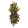 28 In. Pre-Lit Adorned Battery-Operated Artificial Christmas Swag -Northlight Shop puleo international christmas swag 51021 st28lw07 bo 64 1000