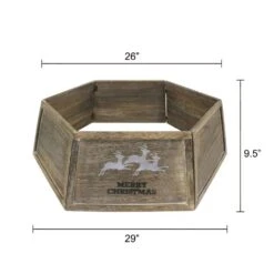 31.5 In. Wood Christmas Tree Collar For 6 Ft. To 9 Ft. Artificial Trees -Northlight Shop puleo international christmas tree collars tskirt a fa 1000