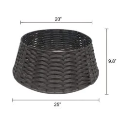 Round 45 In. Brown Wood Tree Collar Skirt For 6 Ft. To 8 Ft. Tree 5 Round 45 In. Brown Wood Tree Collar Skirt For 6 Ft. To 8 Ft. Tree -Northlight Shop puleo international christmas tree collars tskirt b fa 1000