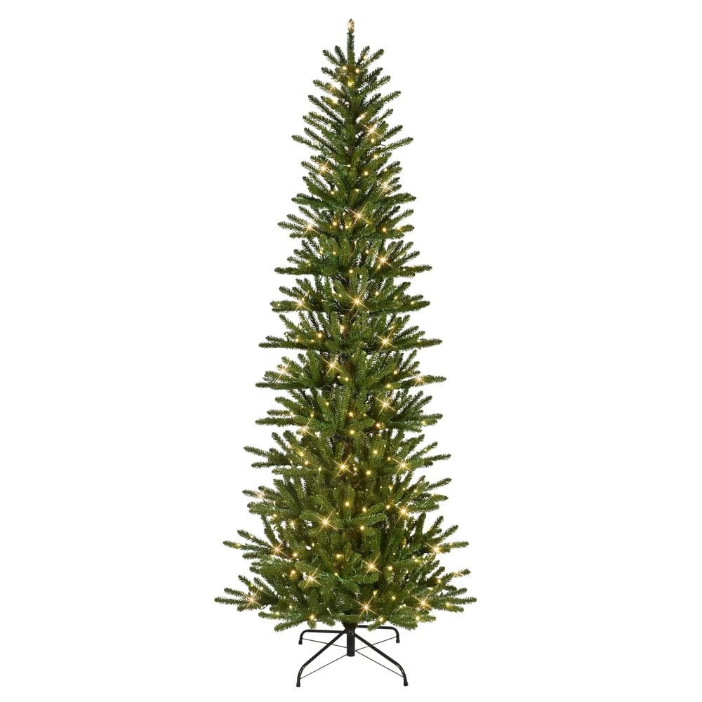 7.5 Ft. Pre-Lit Slim Mountain View Spruce Artificial Christmas Tree 1 7.5 Ft. Pre-Lit Slim Mountain View Spruce Artificial Christmas Tree