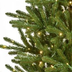 7.5 Ft. Pre-Lit Slim Mountain View Spruce Artificial Christmas Tree 9 7.5 Ft. Pre-Lit Slim Mountain View Spruce Artificial Christmas Tree -Northlight Shop puleo international pre lit christmas trees mtvsl 75lw5k3 fa 1000